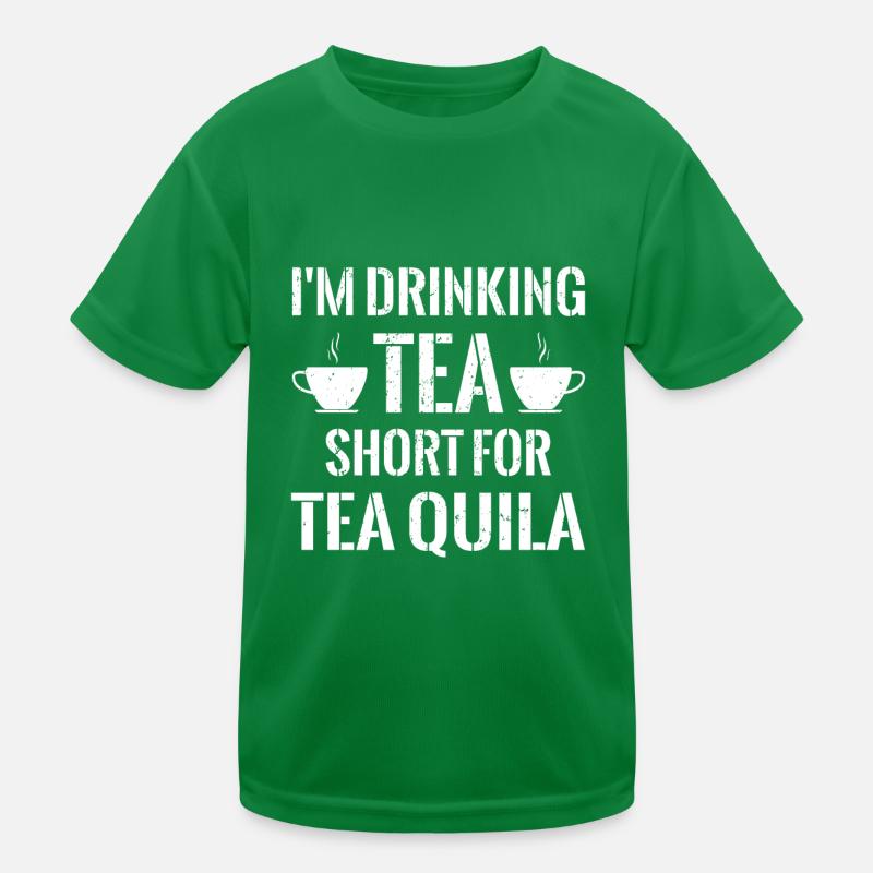 I drink tea shot for teequila Kids Functional T-Shirt