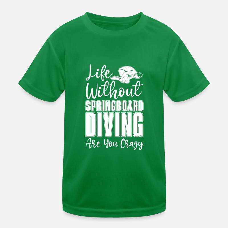 Turmspringen Turmspringer Witzig Kinder Funktions-T-Shirt