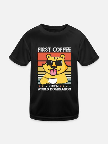 Jaguar Kaffee Sonnenbrille - Kinder Funktions-T-Shirt - Schwarz