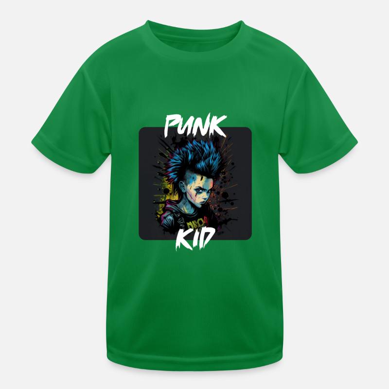 Graffiti Style - Cool Punk Kid 2 Kids Functional T-Shirt