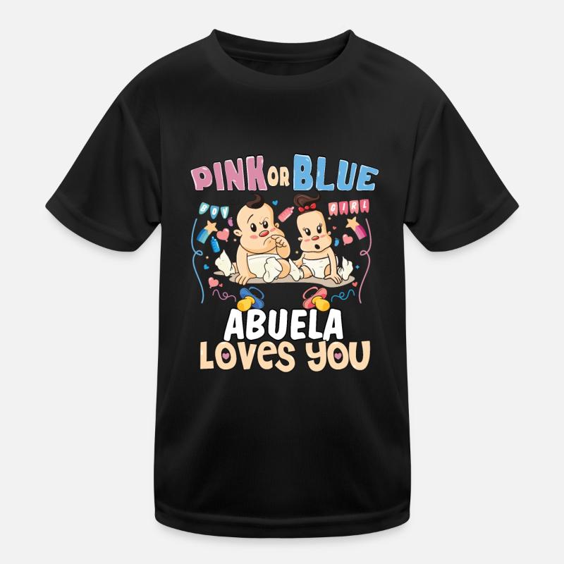 Rose ou bleu Abuela t’aime grand-mère espagnole T-shirt sport Enfant