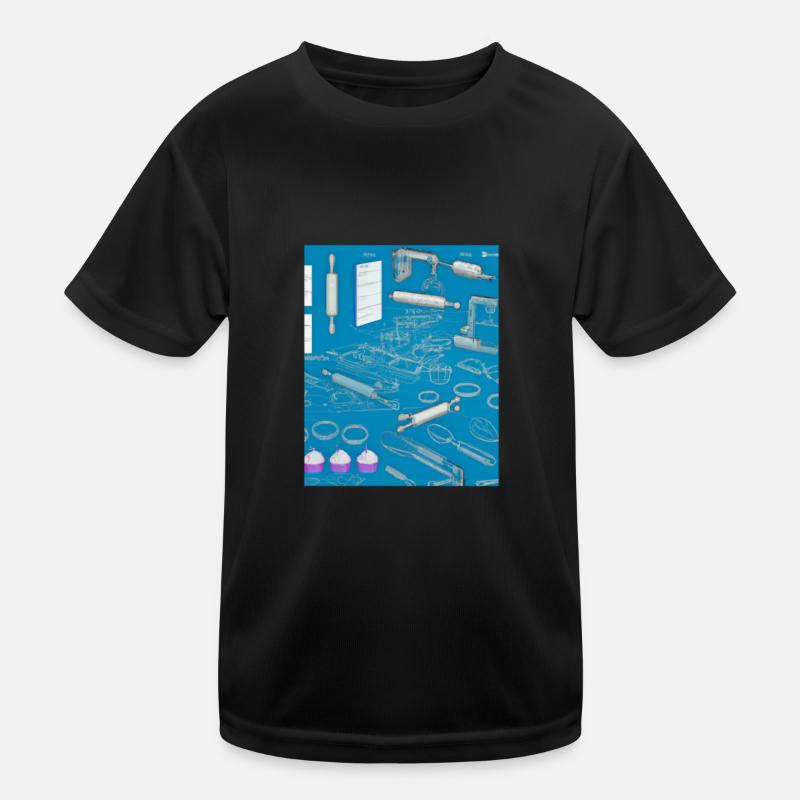 Baking Accessories Pies Blueprint Pastry Chef Cake Kids Functional T-Shirt