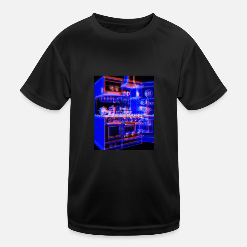 Küche Retro Vintage Blaupause Koch Kochen Köchin Kinder Funktions-T-Shirt