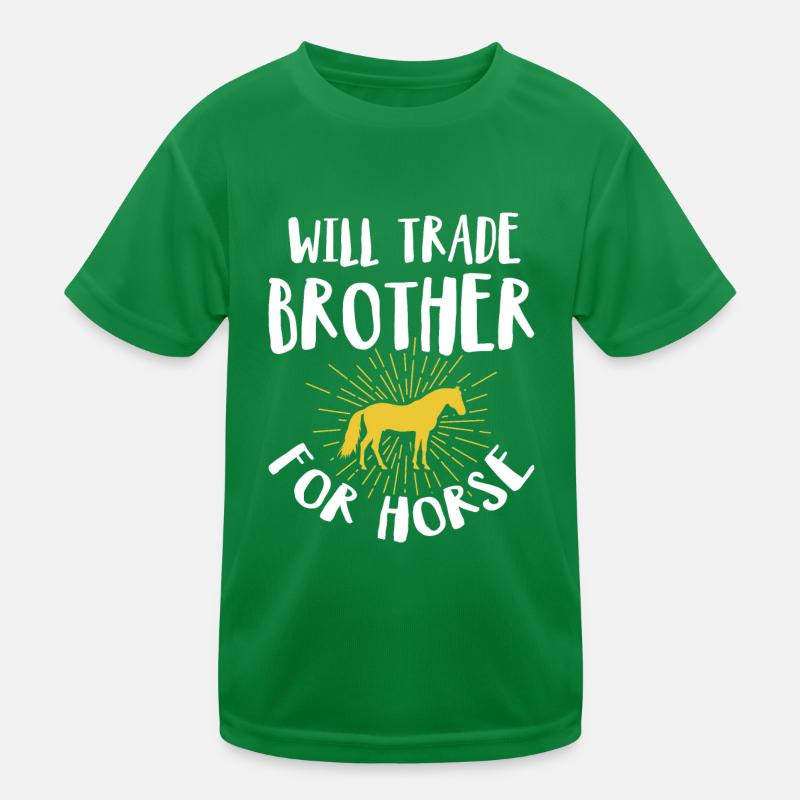 Wird Bruder gegen Pferd handeln Kinder Funktions-T-Shirt