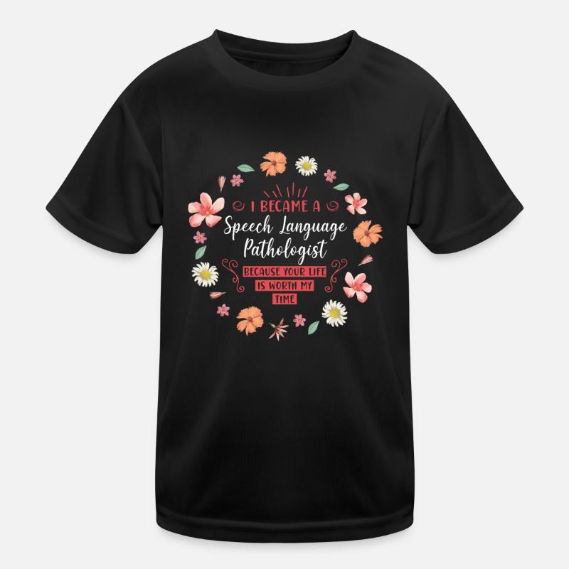 Speech Therapist Therapy Assistant - Kinder Funktions-T-Shirt - Schwarz