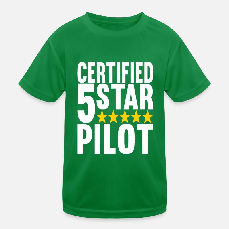 Pilot Airplane Kids Functional T-Shirt