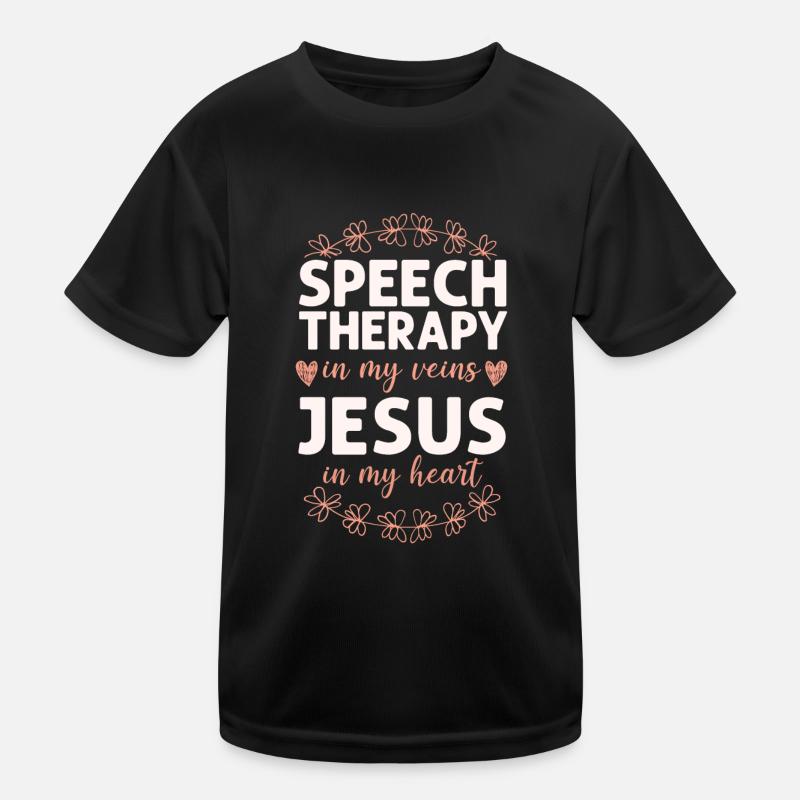 Speech Therapist Therapy Assistant - Kinder Funktions-T-Shirt - Schwarz