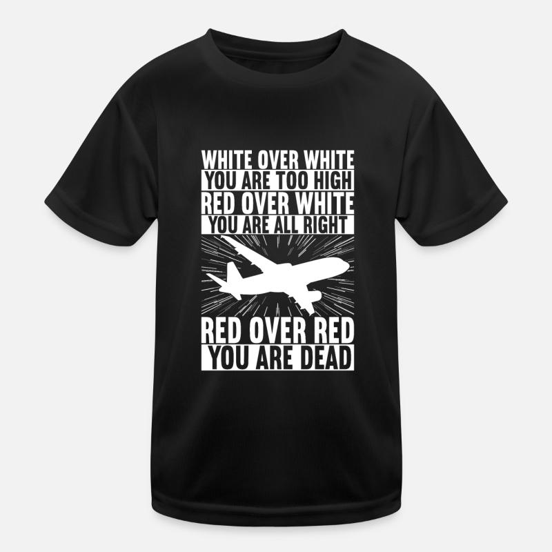Pilot Airplane Kids Functional T-Shirt