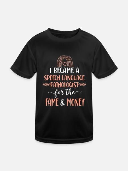 Speech Therapist Therapy Assistant - Kids Functional T-Shirt - black - Front