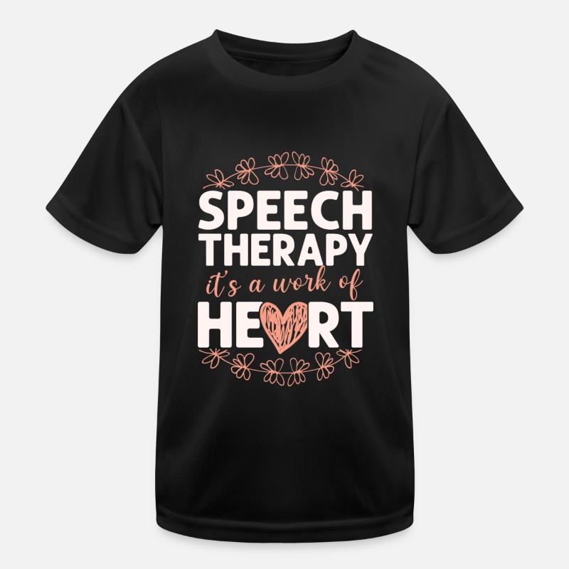 Speech Therapist Therapy Assistant - Kinder Funktions-T-Shirt - Schwarz