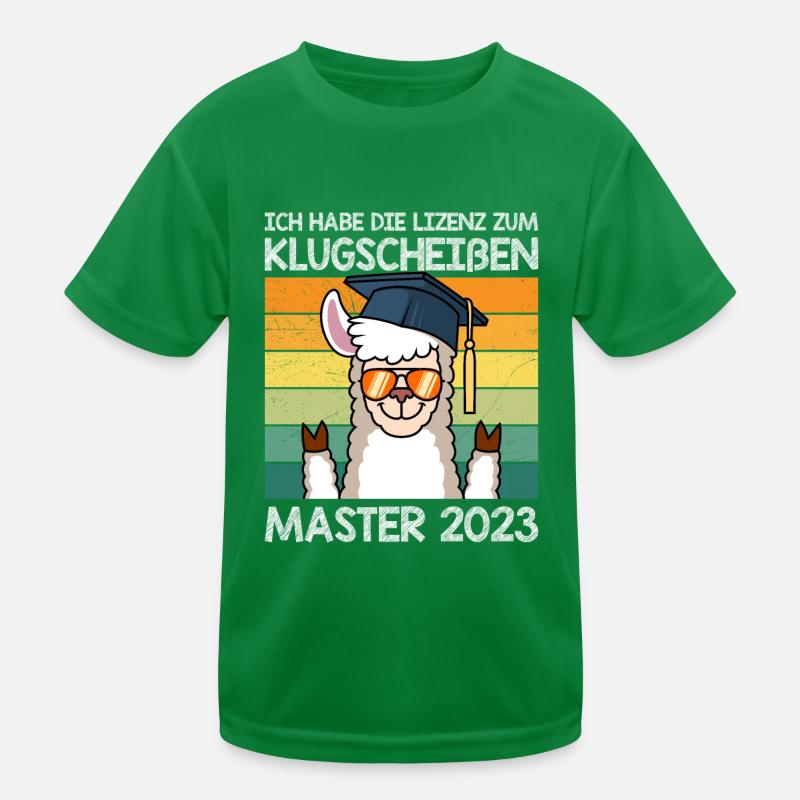 Master Abschluss Lizenz zum Klugscheißen Kinder Funktions-T-Shirt