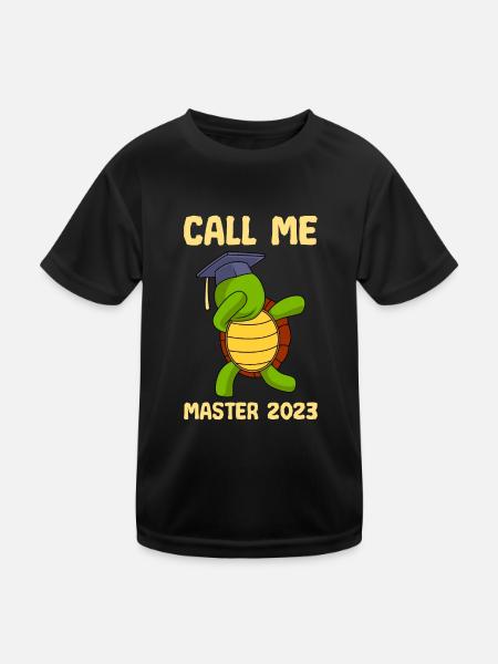 Appelez-moi Master 2023 Master - T-shirt sport Enfant - noir - Devant