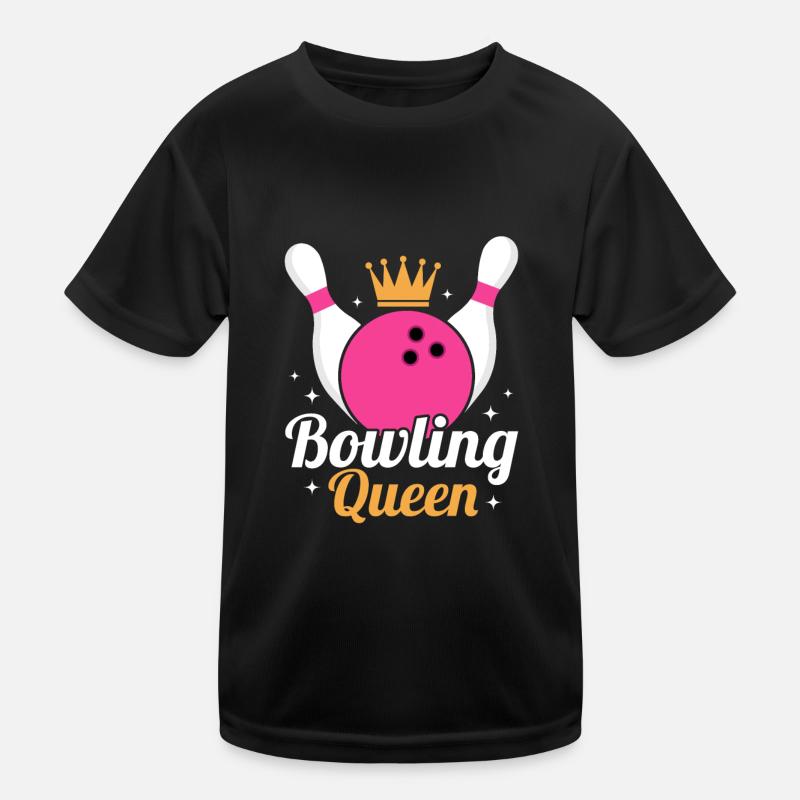 Bowling Queen Team Player StrikeBowler Kids Functional T-Shirt