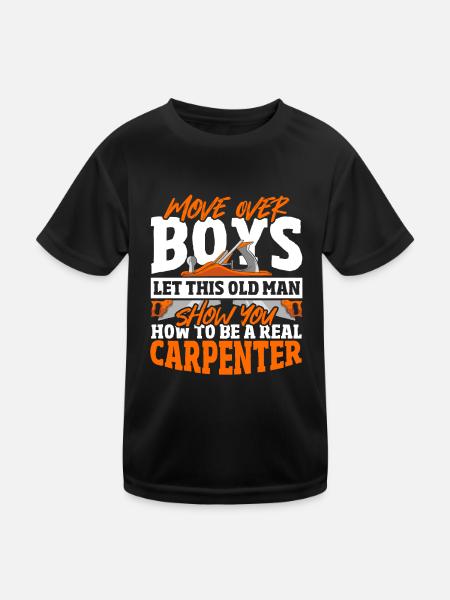 Comment être un vrai menuisier menuisier menuisier - T-shirt sport Enfant - noir - Devant