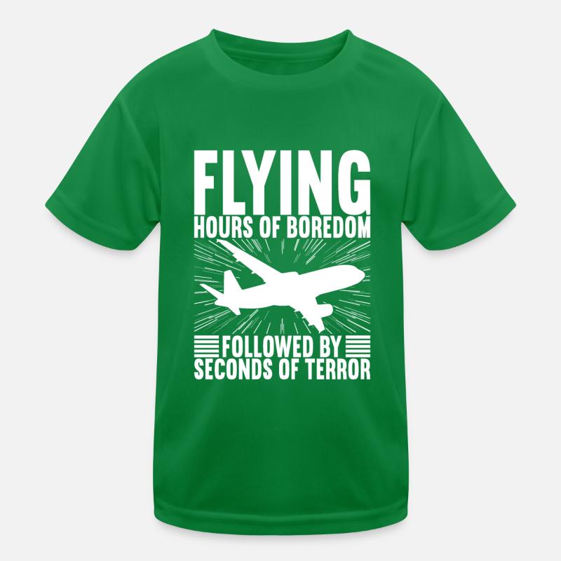 Pilot Airplane Kids Functional T-Shirt
