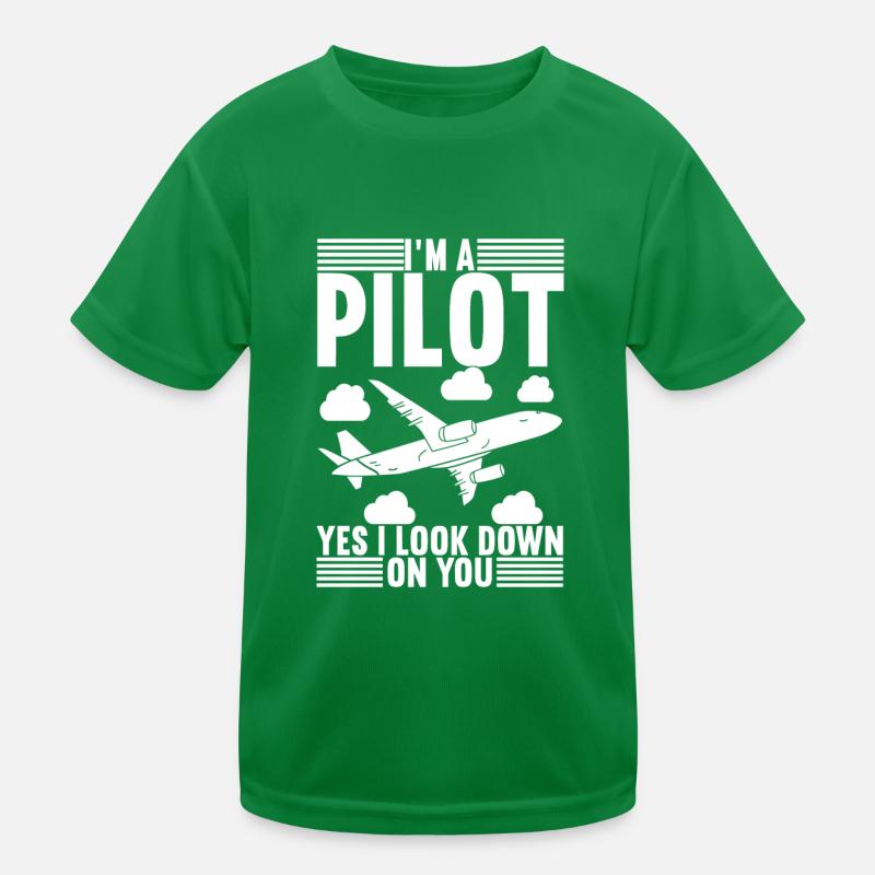 Pilot Flugzeug Kinder Funktions-T-Shirt