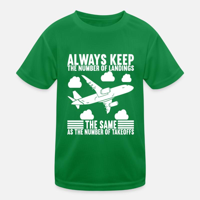Pilot Flugzeug Kinder Funktions-T-Shirt