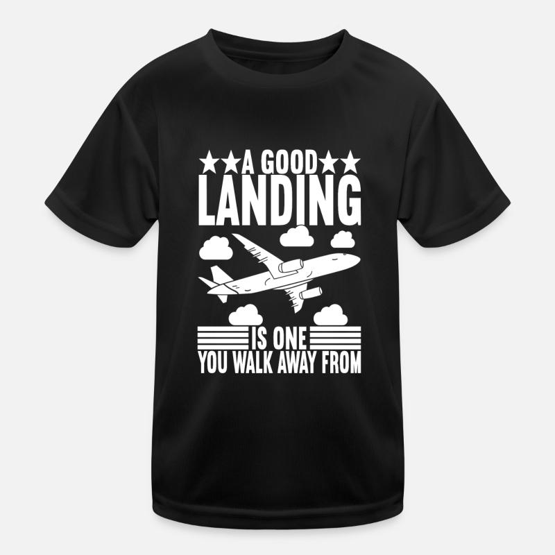 Pilot Airplane Kids Functional T-Shirt