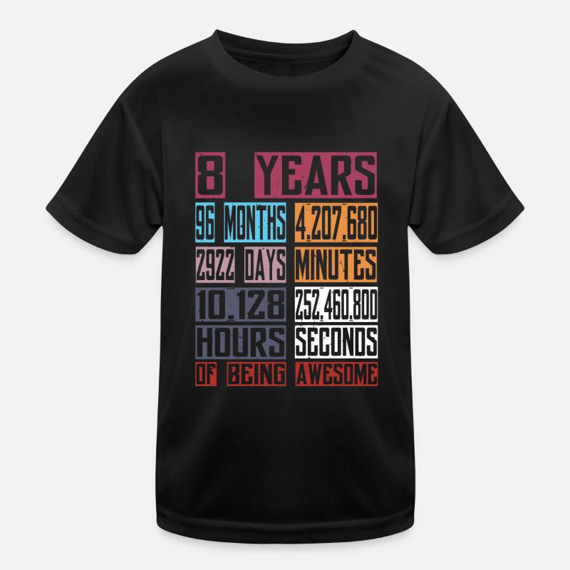 8 ans 96 mois d’être génial 8ème anniversaire Co T-shirt sport Enfant