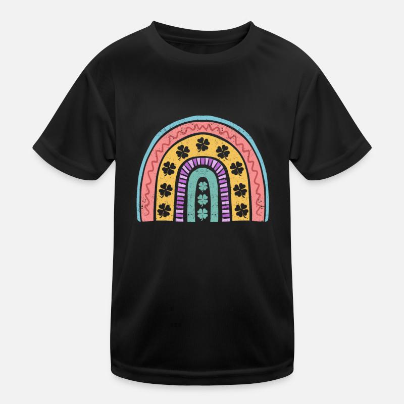 Trèfle vert à quatre feuilles Rainbow St. T-shirt sport Enfant