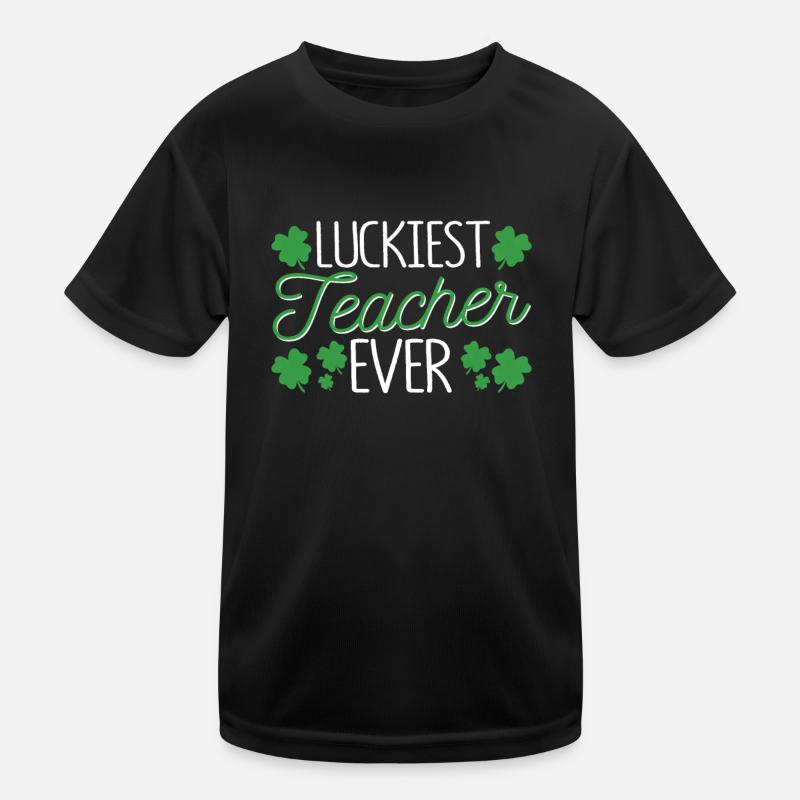 Funny St. Patrick's Day Teach Pattys Day Happiness Kids Functional T-Shirt