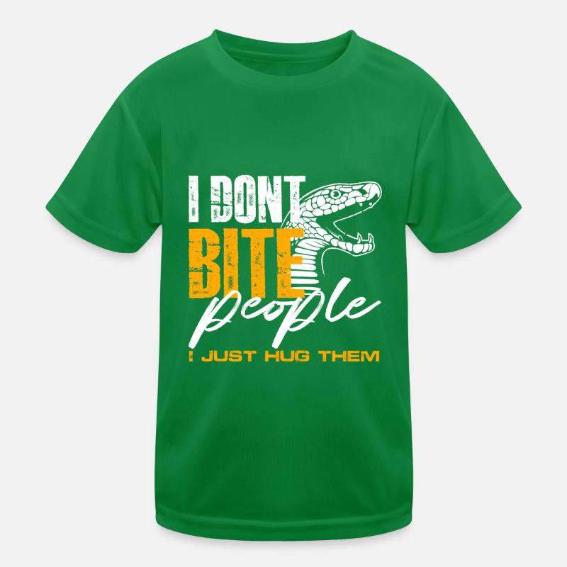 I Dont Bite People I Just Hug Them - Serpentology Kinder Funktions-T-Shirt