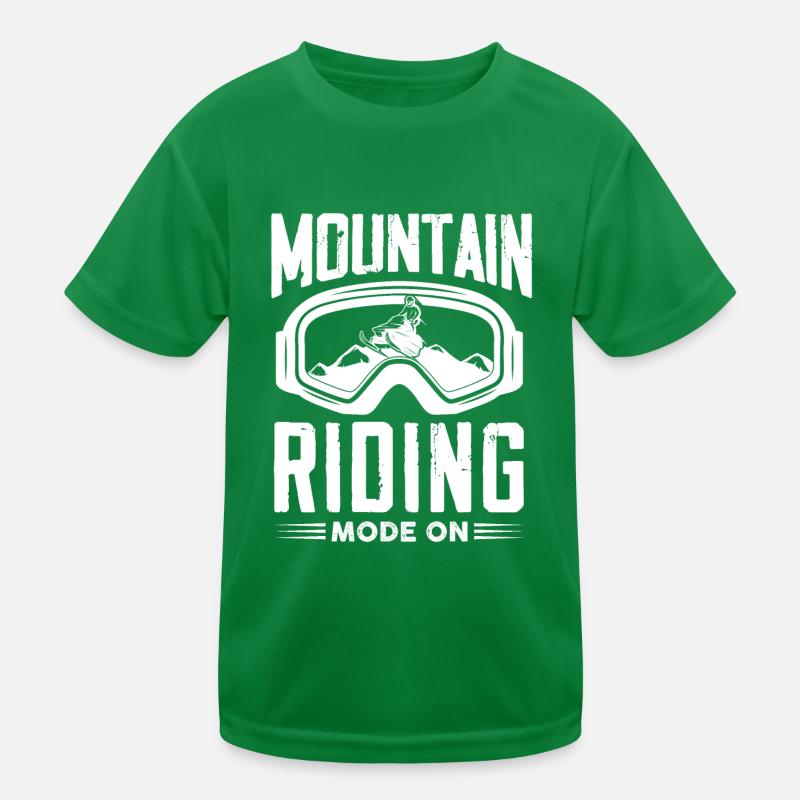 Funny Mountain Riding Team Snowmobiling Expert Kinder Funktions-T-Shirt