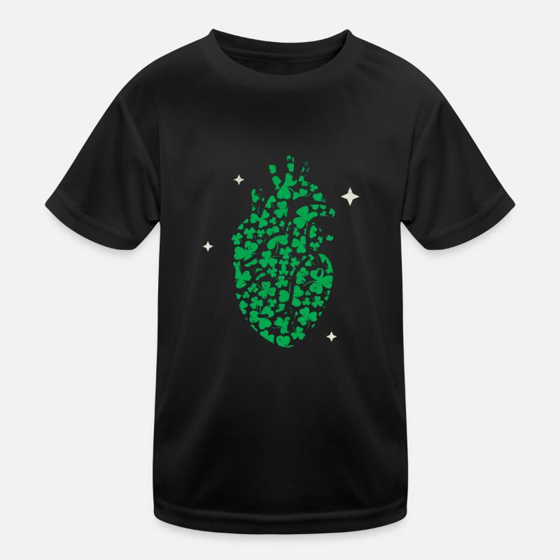 Kleeblatt Herz Herzkrankenschwester St. Patricks Kinder Funktions-T-Shirt