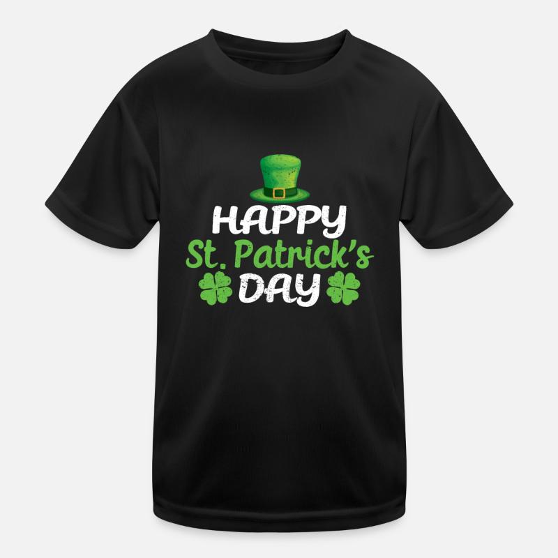 Bonne Saint-Patrick Drôle Irlandais heureux T-shirt sport Enfant