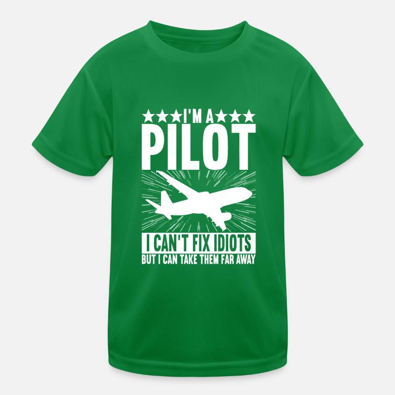 Pilot Flugzeug Kinder Funktions-T-Shirt