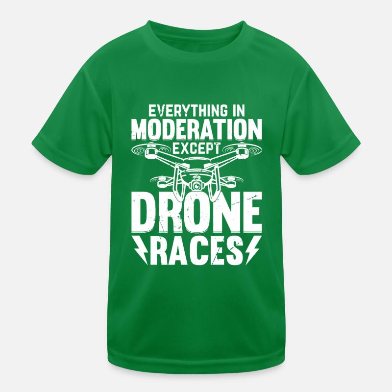 Everything In Moderation Except Drone Races - Dron Kids Functional T-Shirt