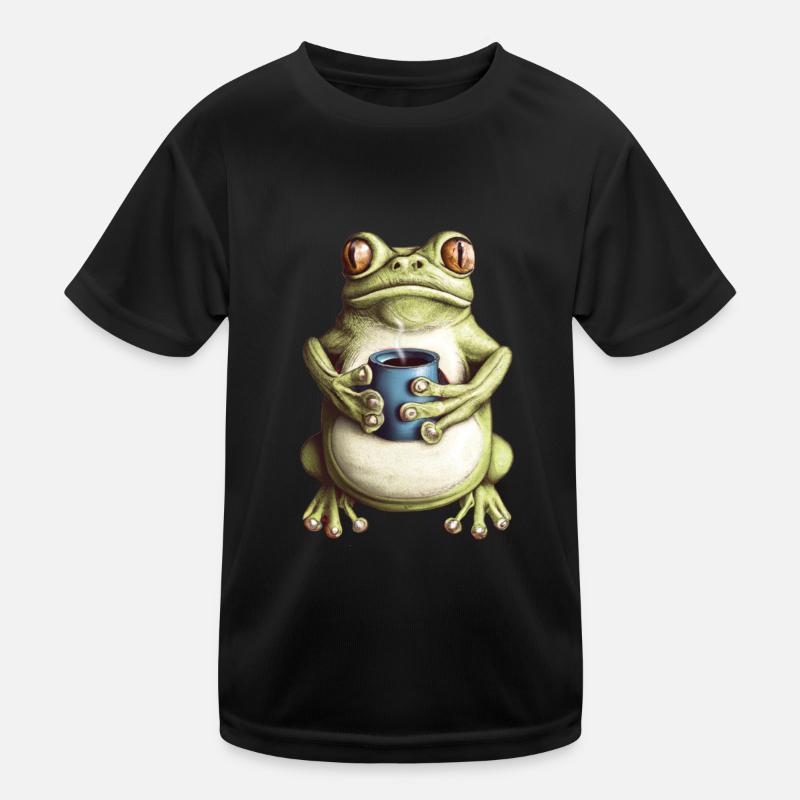 Toad Frog Coffee Kids Functional T-Shirt