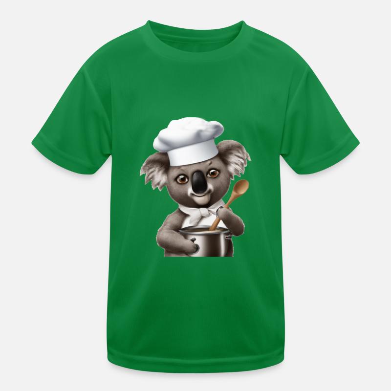 Cooking Spoon Koala Kids Functional T-Shirt