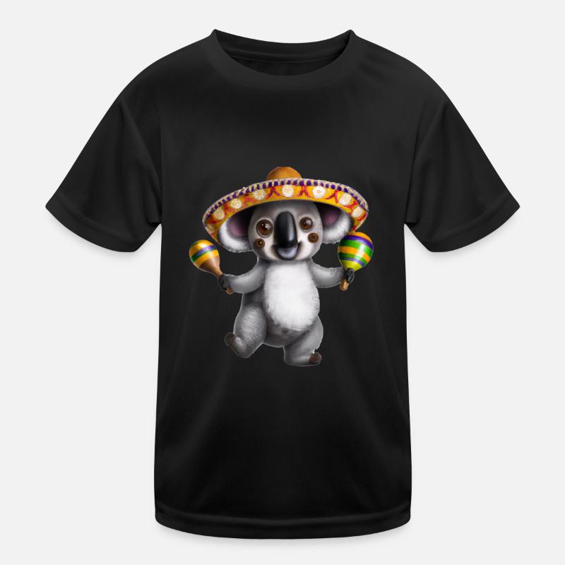 Cinco De Mayo Koala - Kinder Funktions-T-Shirt - Schwarz