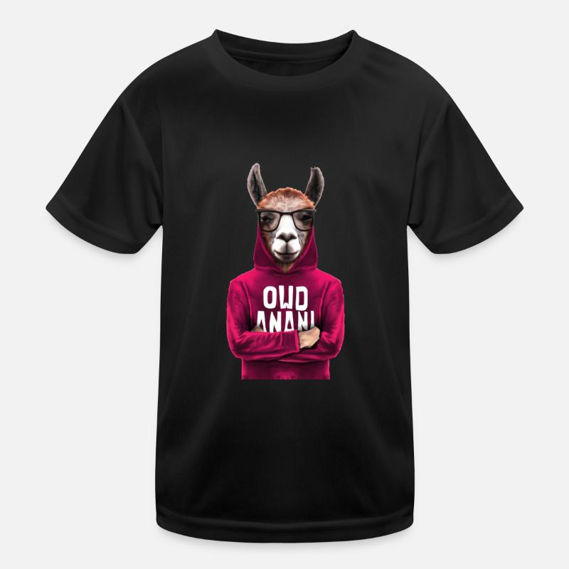 Lama Alpaka Kinder Funktions-T-Shirt
