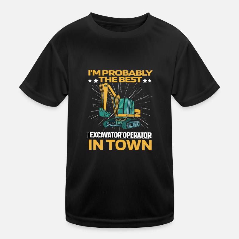 Baggerfahrer Kinder Funktions-T-Shirt