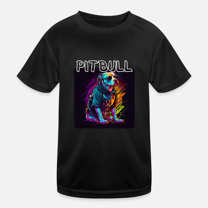 Graffiti Style - Cool Pitbull 4 Kids Functional T-Shirt
