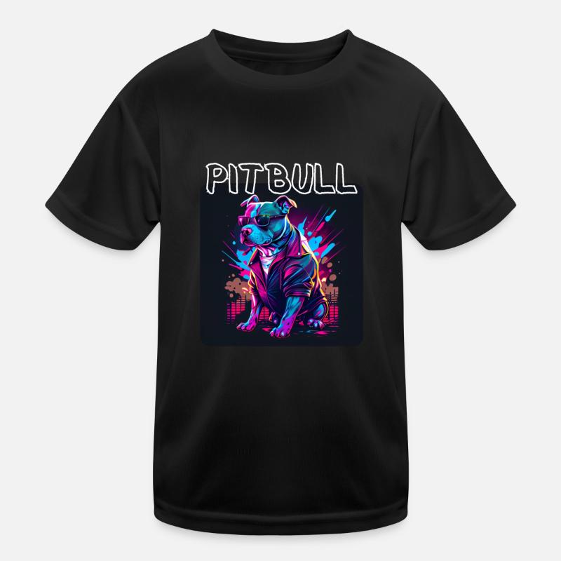 Graffiti Style - Cool Pitbull 5 Kids Functional T-Shirt