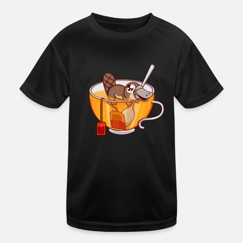 Schnabeltier Schwimmen in Teetasse Teetrinker Geschenk Kinder Funktions-T-Shirt