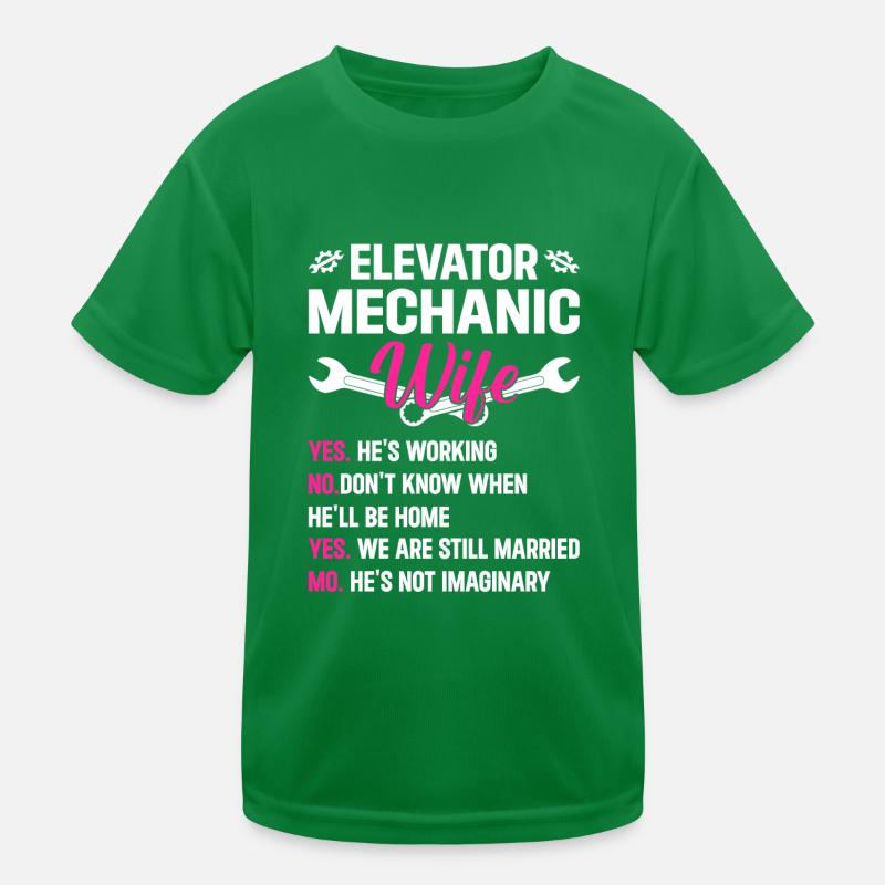 Elevator Technician Woman Kids Functional T-Shirt