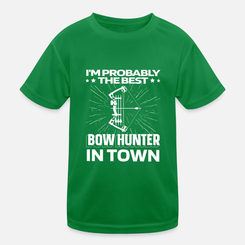 Bogenjagd Bogenjäger Lustig Kinder Funktions-T-Shirt
