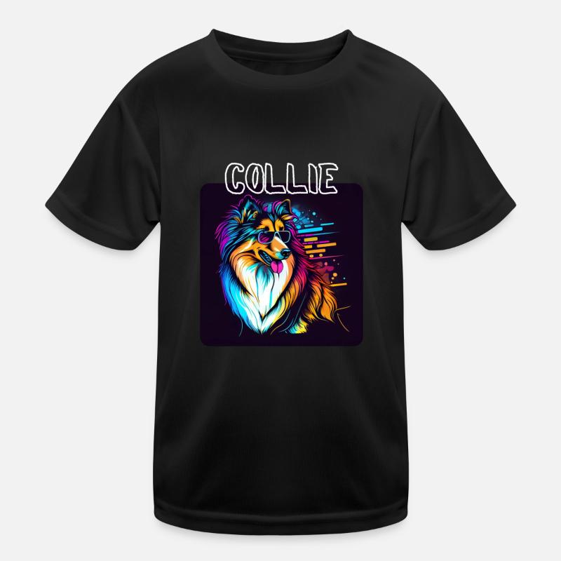 Graffiti Style - Cooler Collie 1 Kinder Funktions-T-Shirt