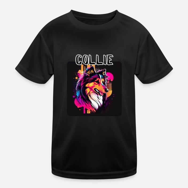 Graffiti Style - Cooler Collie 4 Kinder Funktions-T-Shirt