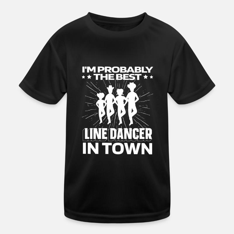 Line Dance Funny Kids Functional T-Shirt