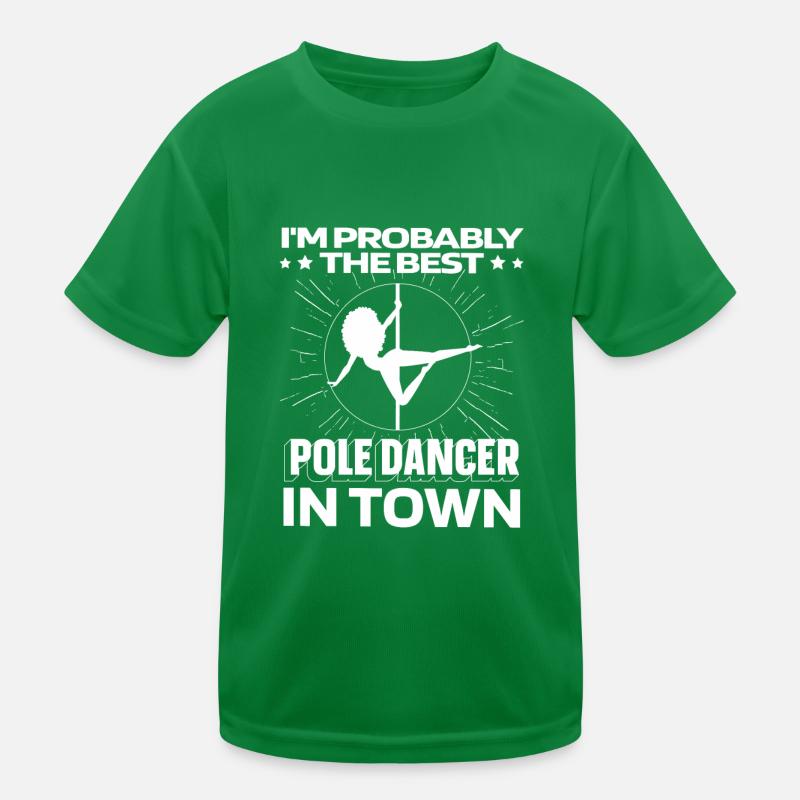 Pole Dancing Funny Kids Functional T-Shirt