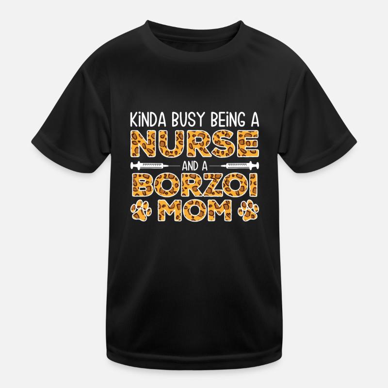 Infirmière Chien Mère - Borzoi T-shirt sport Enfant
