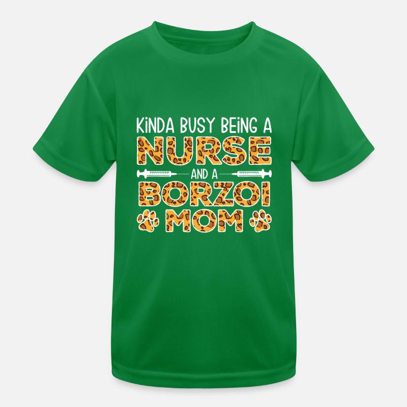 Krankenschwester Hundemutter - Barsoi Kinder Funktions-T-Shirt
