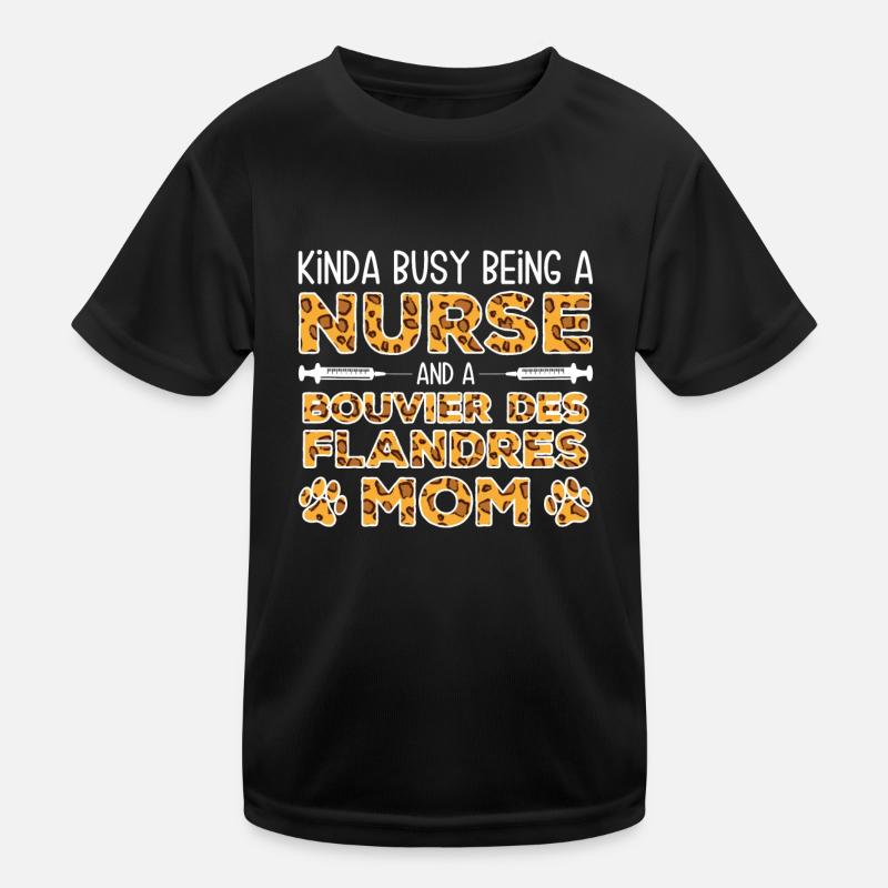 Ammenhundemutter - Bouvier Des Flandres Kinder Funktions-T-Shirt