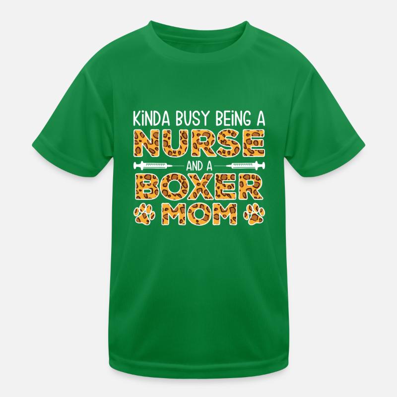 Krankenschwester Hunde Mutter - Boxer Kinder Funktions-T-Shirt