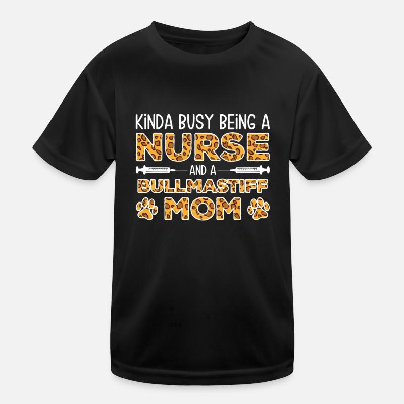 Krankenschwester Hundemutter - Bullmastiff Kinder Funktions-T-Shirt